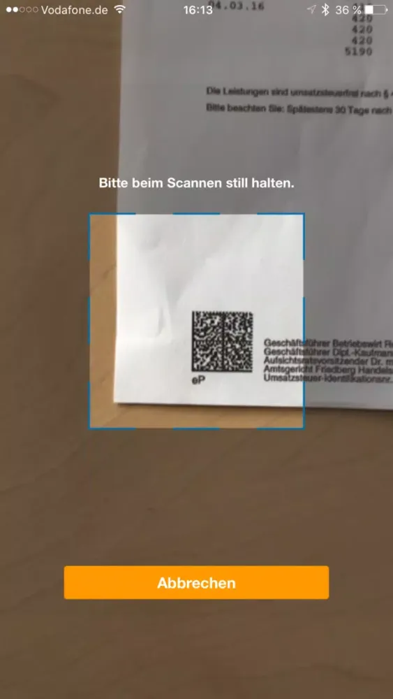 Capturas de tela do Continentale RechnungsApp