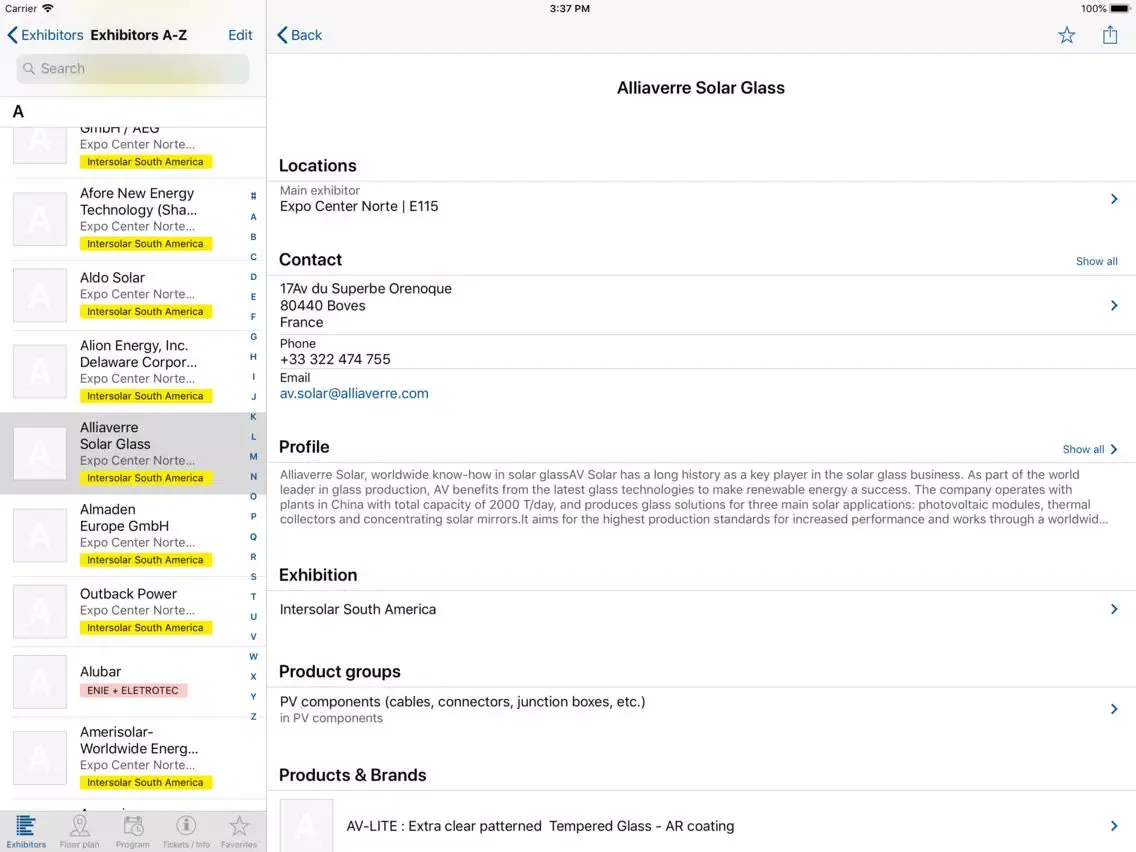 Intersolar and ees iPad  سکرین شاٹس