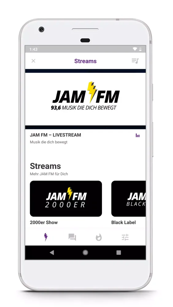 Tangkapan skrin JAM FM