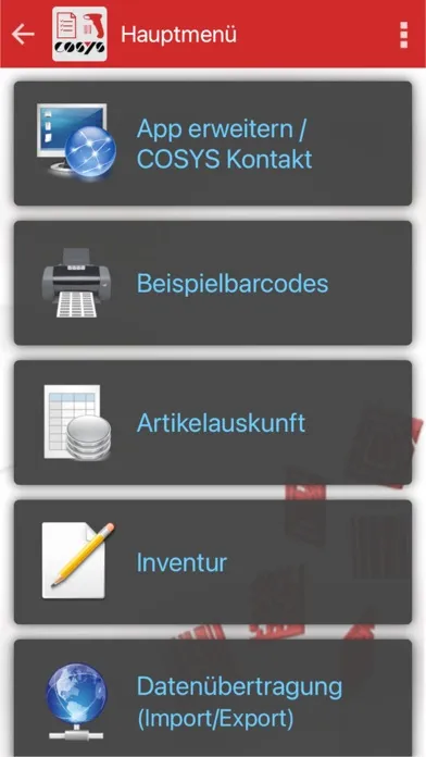 Captures d'écran de COSYS BaseApp