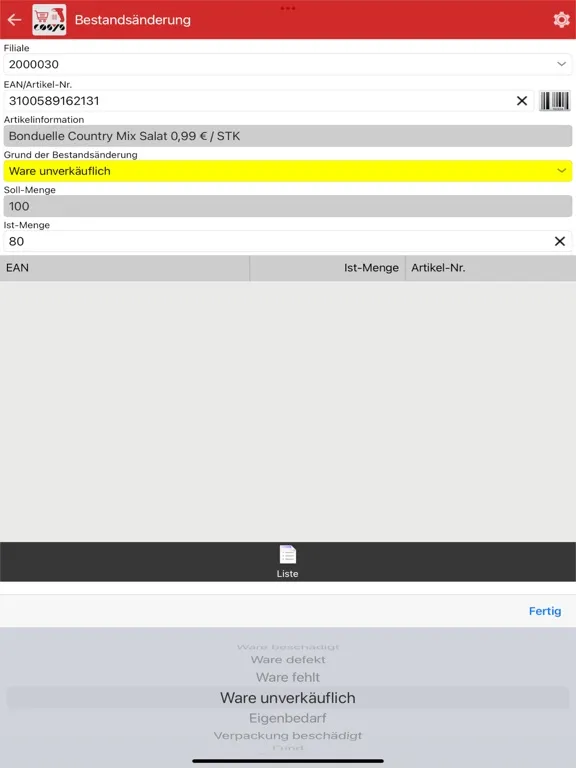 COSYS POS Food Retail iPad  स्क्रीनशॉट