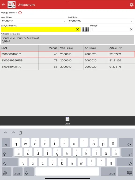 COSYS POS Food Retail iPad  स्क्रीनशॉट