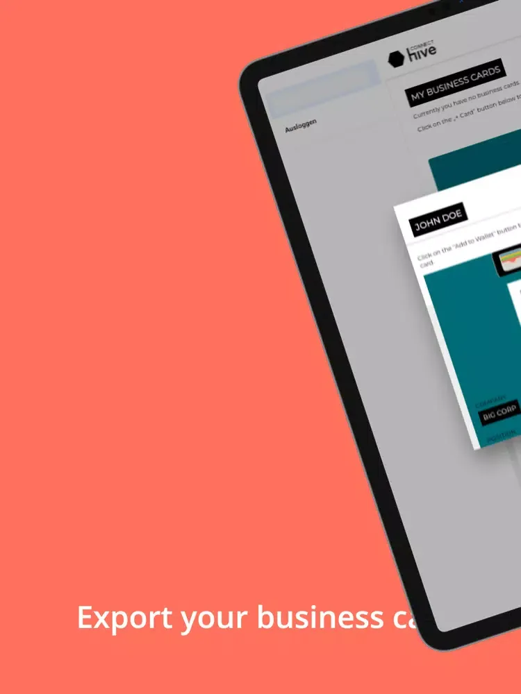 Hive Connect - Business Card iPad  سکرین شاٹس