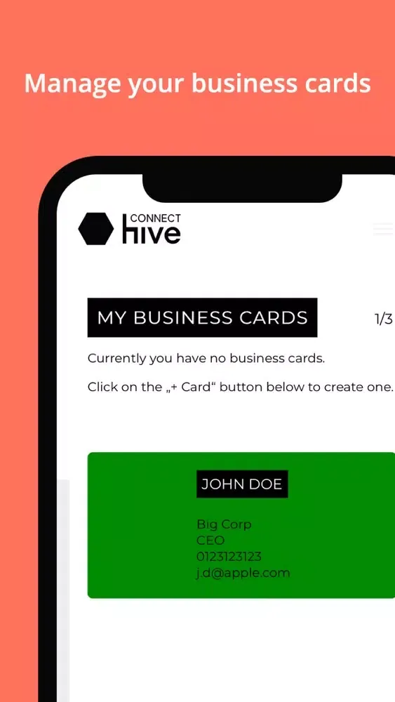 Hive Connect - Business Card سکرین شاٹس