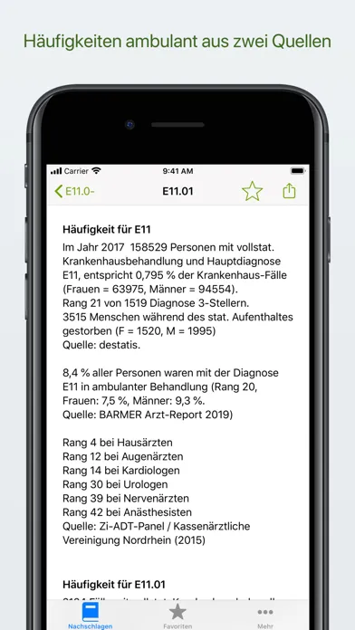 Capturas de pantalla de ICD 10 - ICD 11 Diagnosen