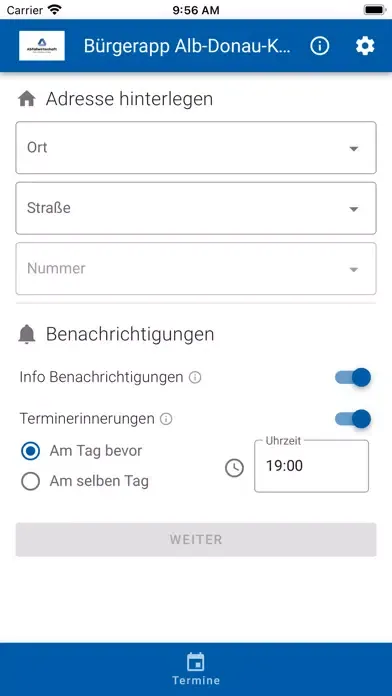 Screenshot di Bürger App Alb-Donau-Kreis