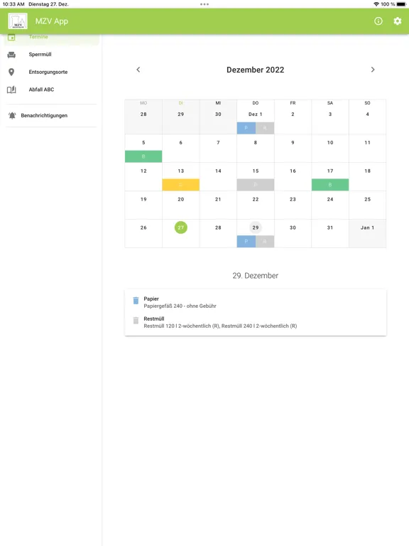 MZV App iPad 應用截圖