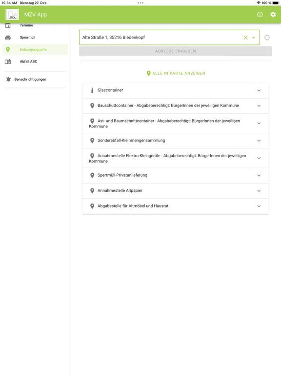 MZV App iPad 應用截圖