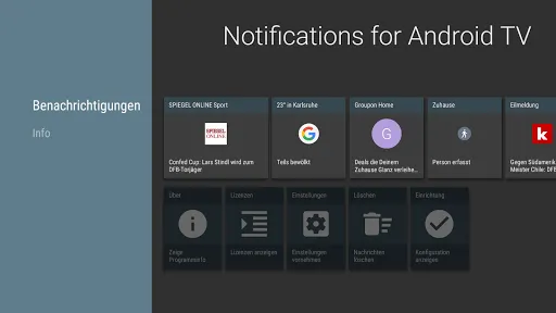 Notifications for Android TV سکرین شاٹس