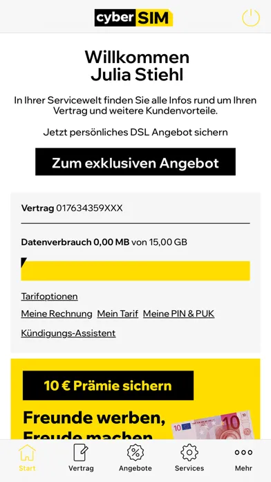 cyberSIM Servicewelt سکرین شاٹس