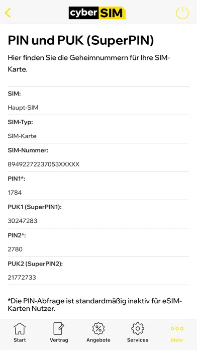 cyberSIM Servicewelt سکرین شاٹس
