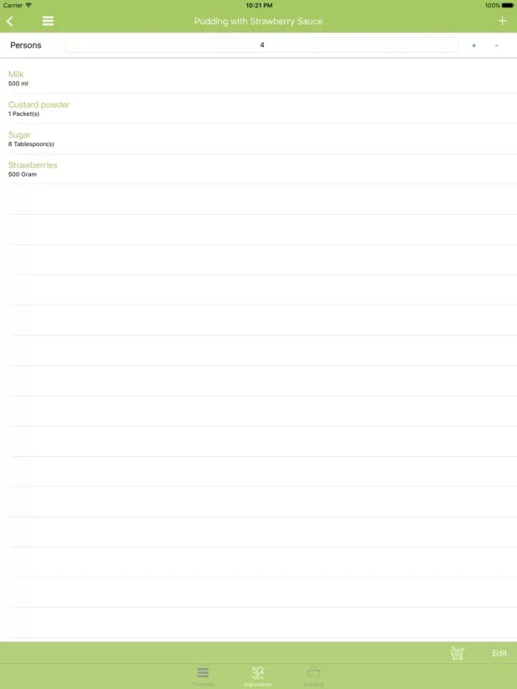 ภาพหน้าจอของ 2in1 Recipe and Shopping List iPad 