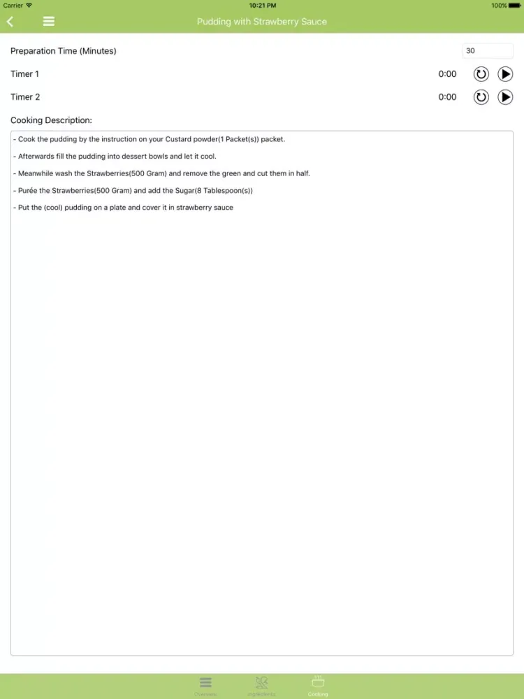 ภาพหน้าจอของ 2in1 Recipe and Shopping List iPad 
