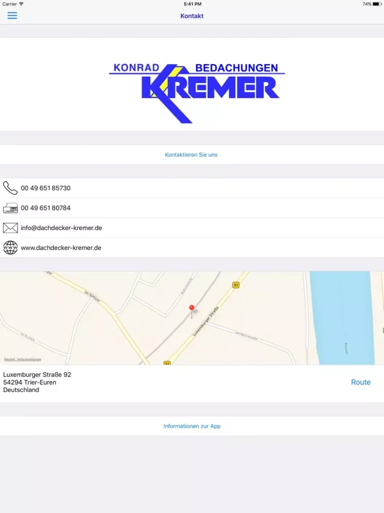 Скриншоты Dachdecker Kremer iPad 