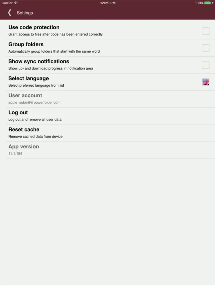 myDrive Leuphana iPad  スクリーンショット