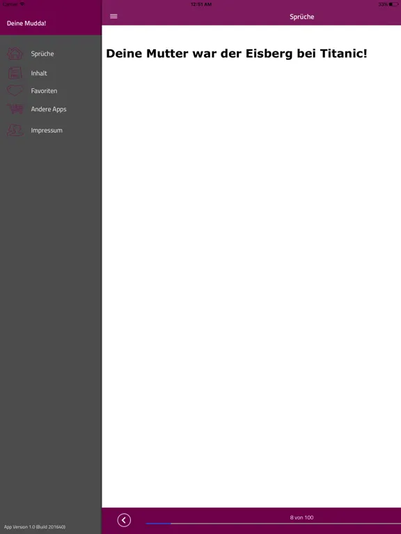 Deine Mutter Sprüche - Lite iPad  سکرین شاٹس
