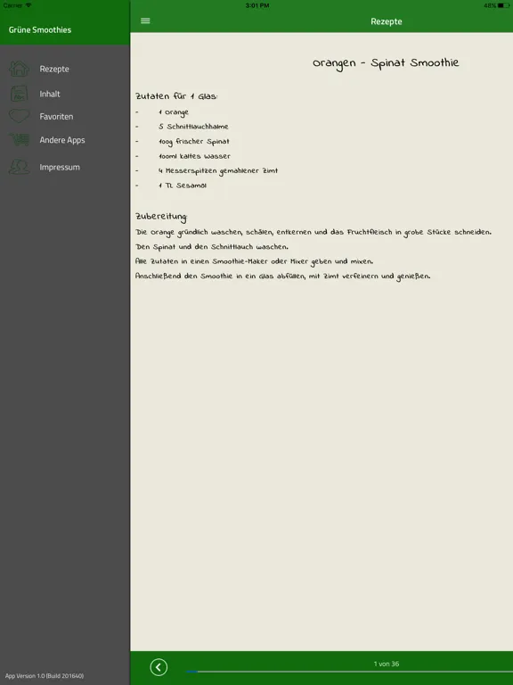 Zrzuty ekranu Grüne Smoothies - Lite iPad 