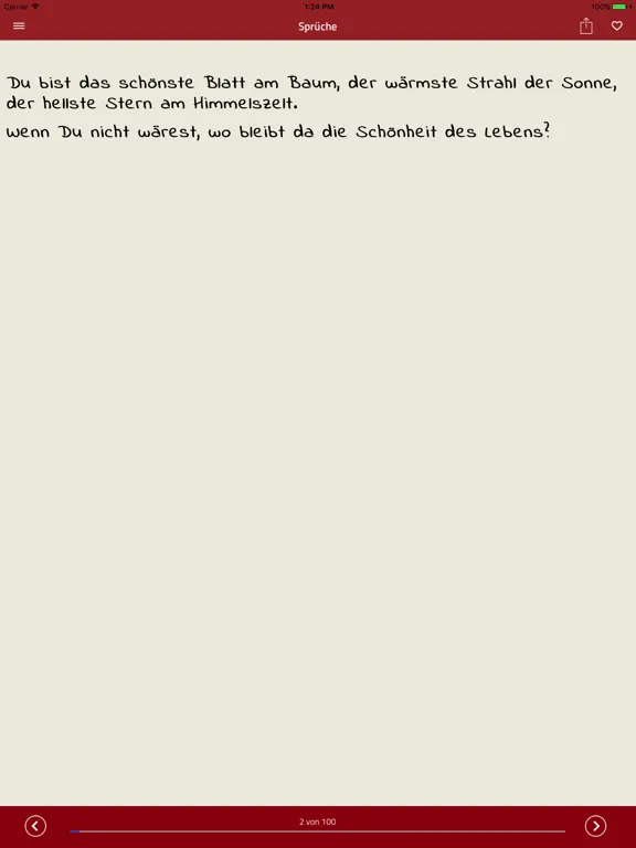 Liebessprüche Lite iPad  Screenshots