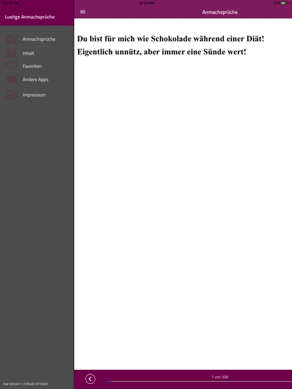 Lustige Anmachsprüche - Lite iPad  Screenshots