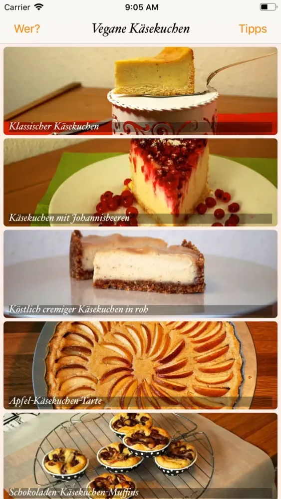 Captures d'écran de Vegane Käsekuchen