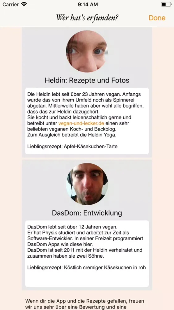 Captures d'écran de Vegane Käsekuchen