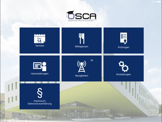 Tangkapan layar OSCA iPad 