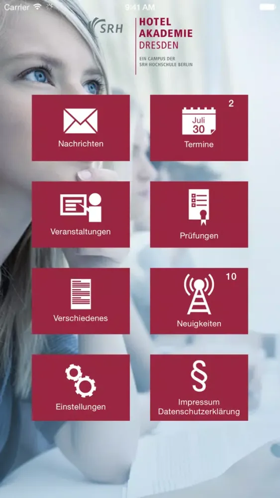 Capturas de tela do SRH Campus Dresden