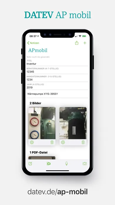 Ảnh chụp màn hình của DATEV Abschlussprüfung mobil