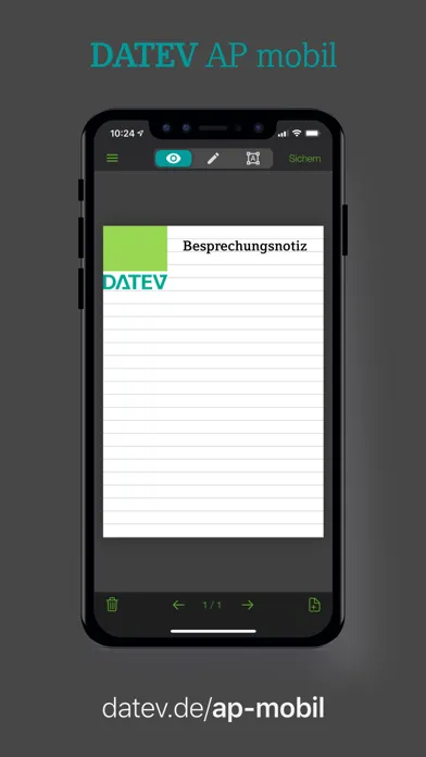 Ảnh chụp màn hình của DATEV Abschlussprüfung mobil