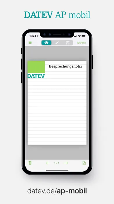 Ảnh chụp màn hình của DATEV Abschlussprüfung mobil