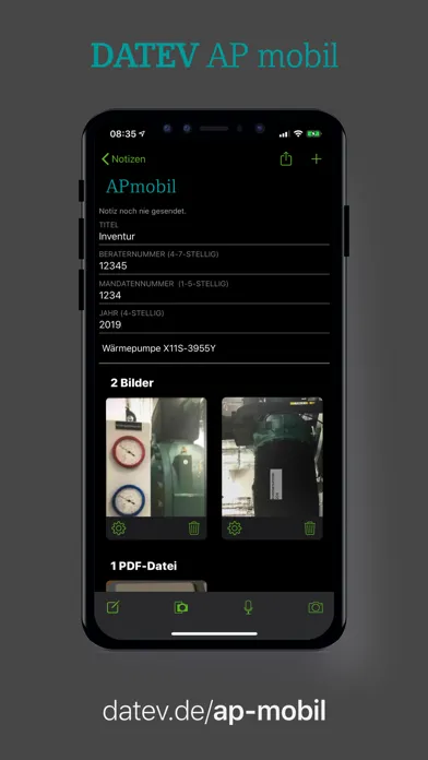 Ảnh chụp màn hình của DATEV Abschlussprüfung mobil
