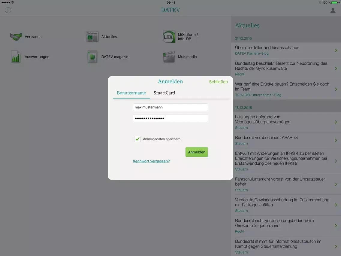 DATEV iPad  स्क्रीनशॉट