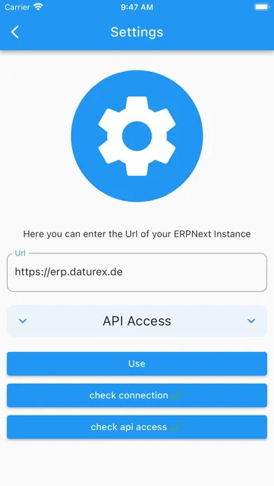DATUREX Connect for ERPNext سکرین شاٹس
