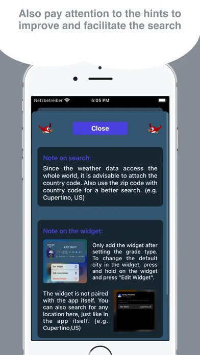 Captures d'écran de Birdy Weather