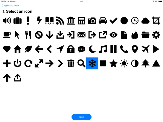 ภาพหน้าจอของ App Icon Maker for Development iPad 