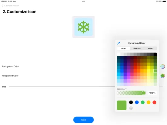ภาพหน้าจอของ App Icon Maker for Development iPad 