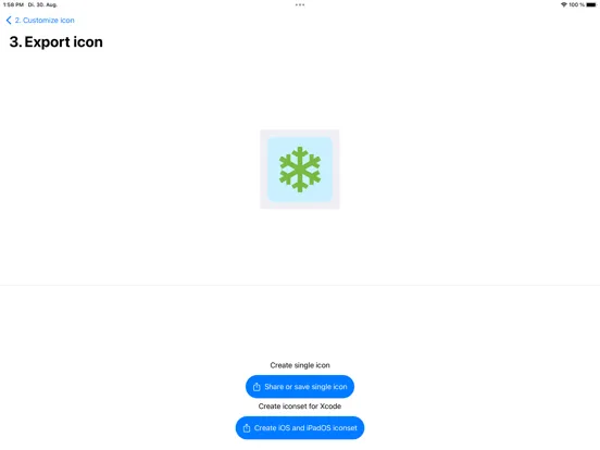 ภาพหน้าจอของ App Icon Maker for Development iPad 