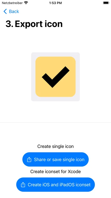 ภาพหน้าจอของ App Icon Maker for Development