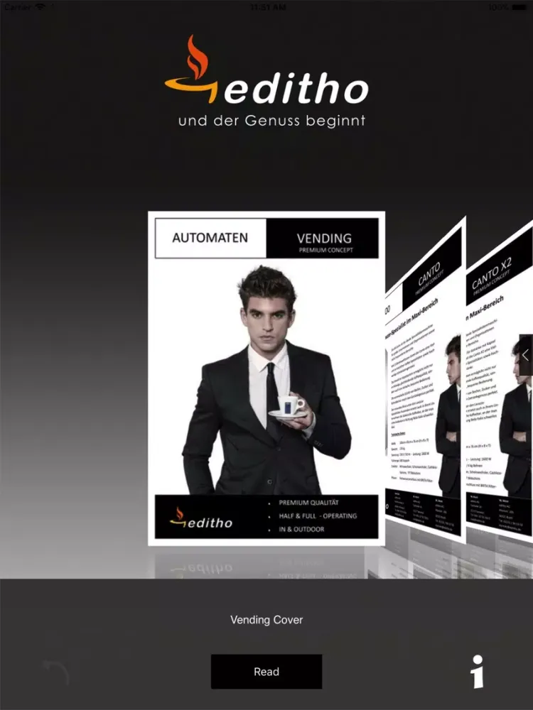 Capturas de tela do editho-Lavazza Espresso Point iPad 