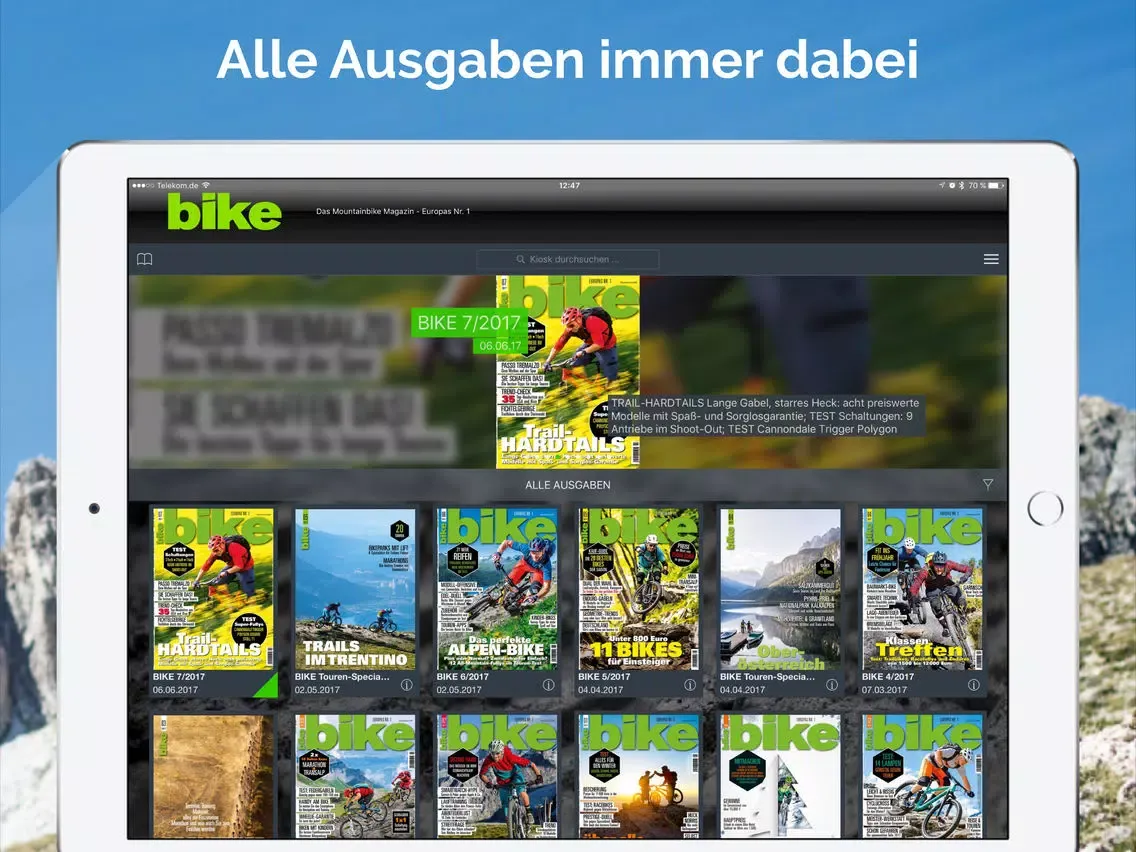 BIKE Magazin iPad  Ekran Görüntüleri