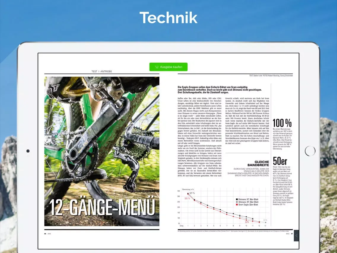 BIKE Magazin iPad  Ekran Görüntüleri