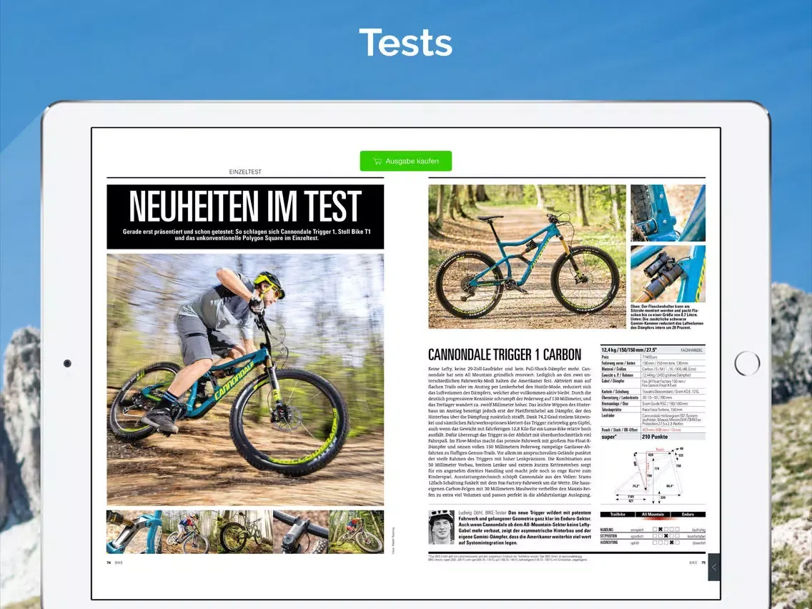 BIKE Magazin iPad  Ekran Görüntüleri