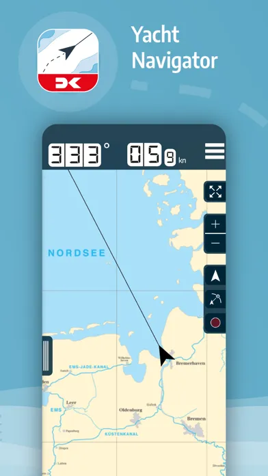 Tangkapan skrin Yacht Navigator|Kartenplotter