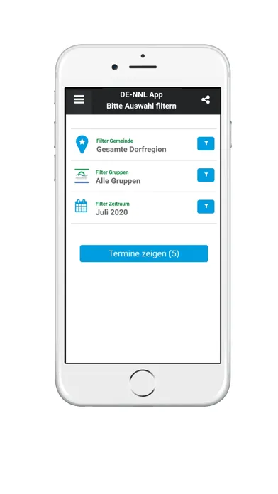 DE NNL App Screenshots