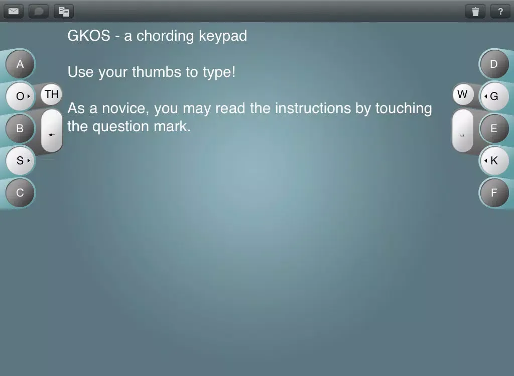 Chorded Keyboard - GKOS iPad  Screenshots