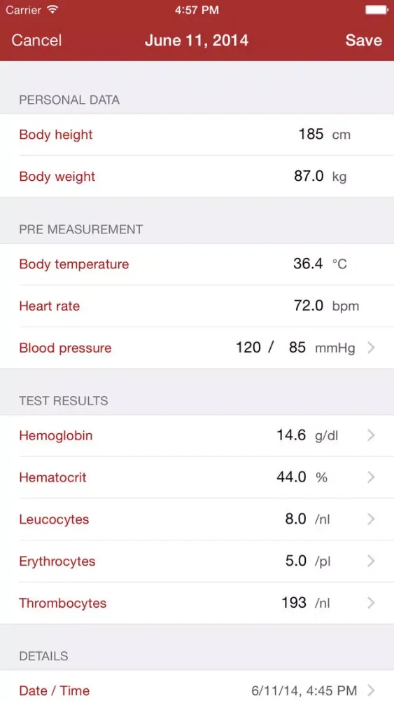 Capturas de pantalla de Blood Diary - Your blood donation diary