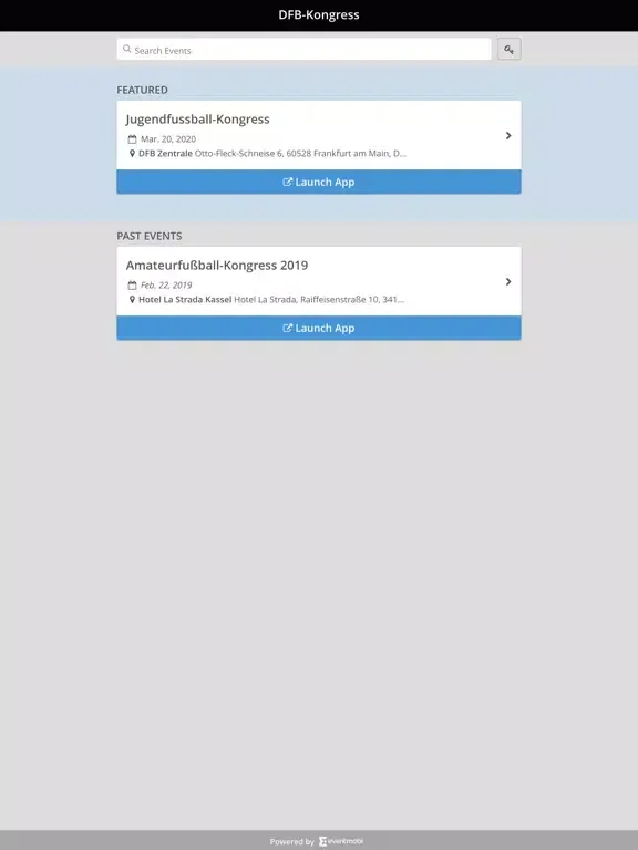 DFB-Kongress iPad  Screenshots