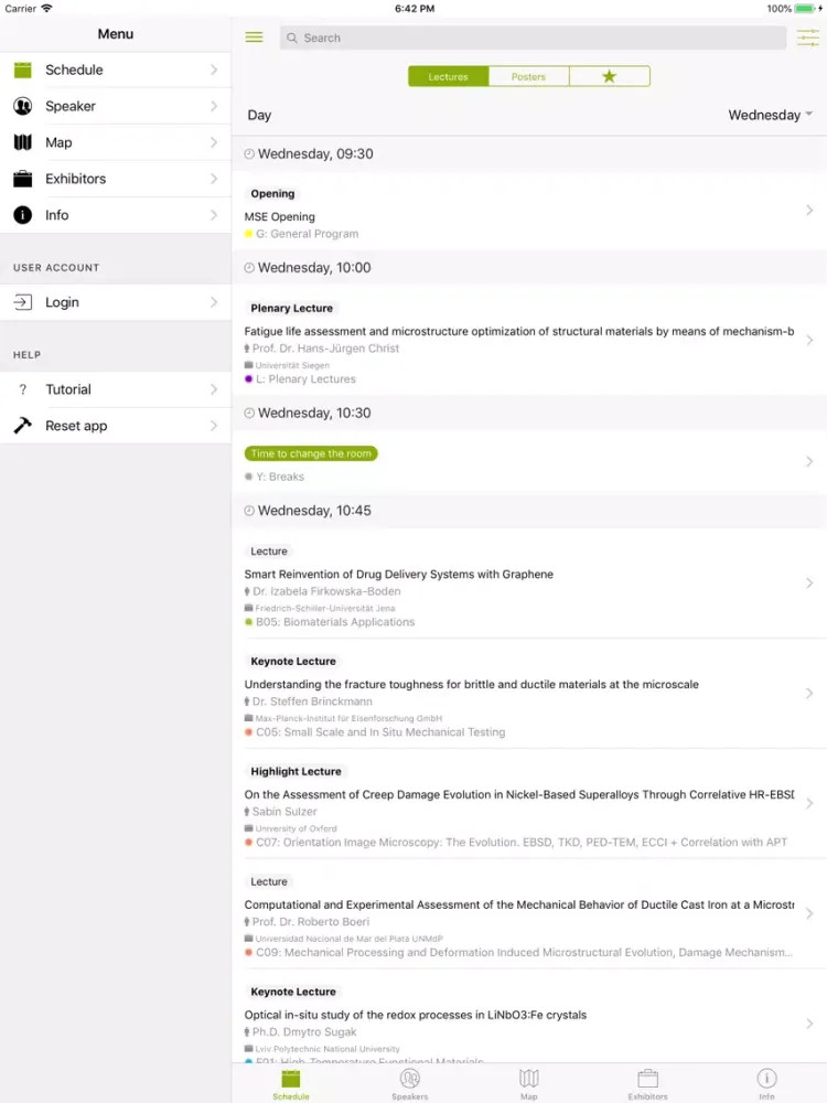 Captures d'écran de MSE 2018 iPad 