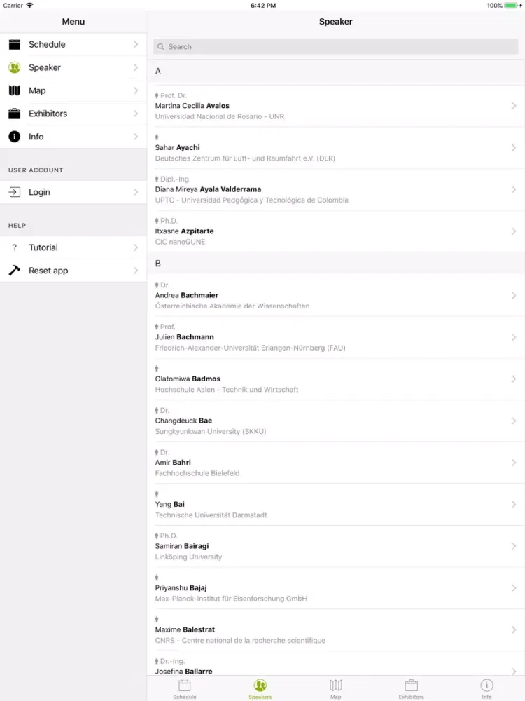 Captures d'écran de MSE 2018 iPad 