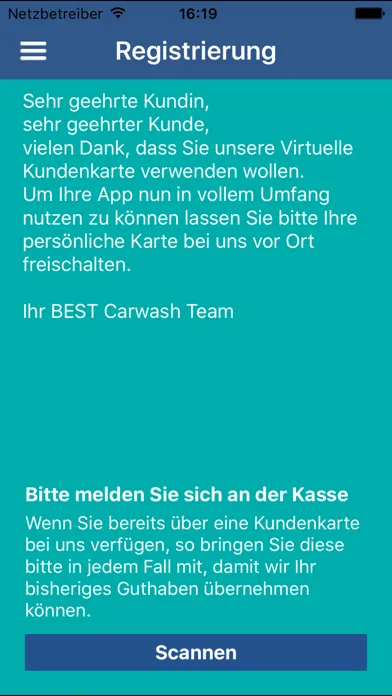 Tangkapan skrin BESTcard App Remscheid